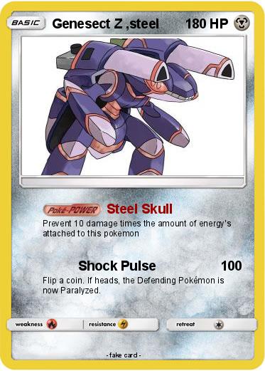 Pokemon Genesect Z ,steel