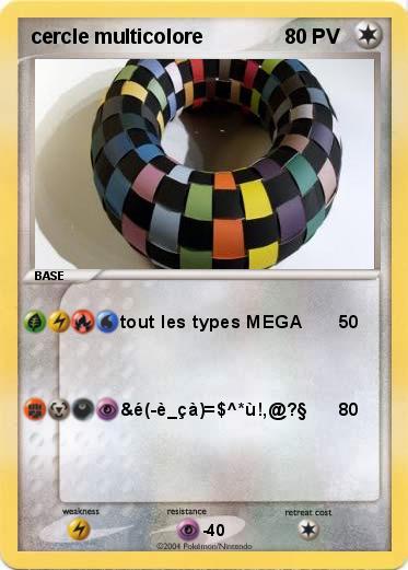 Pokemon cercle multicolore