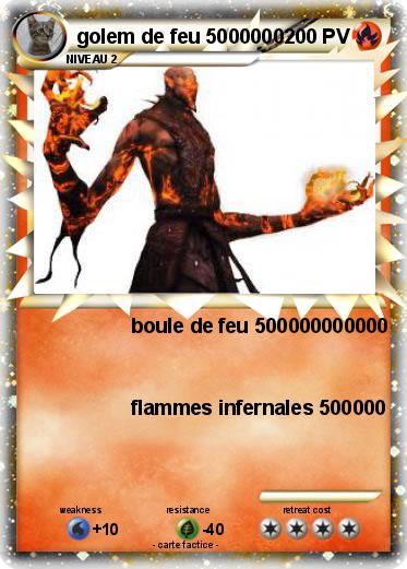 Pokemon golem de feu 5000000