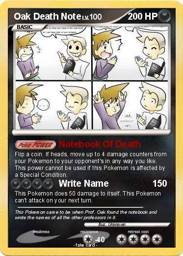 Pokemon Oak Death Note