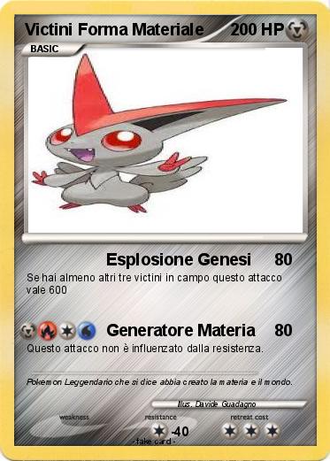 Pokemon Victini Forma Materiale