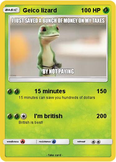 Pokemon Geico lizard