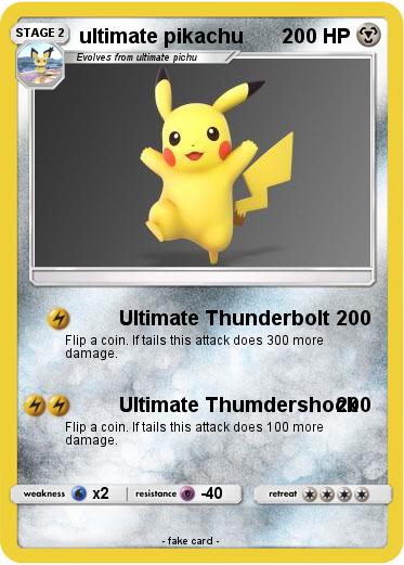 Pokemon ultimate pikachu