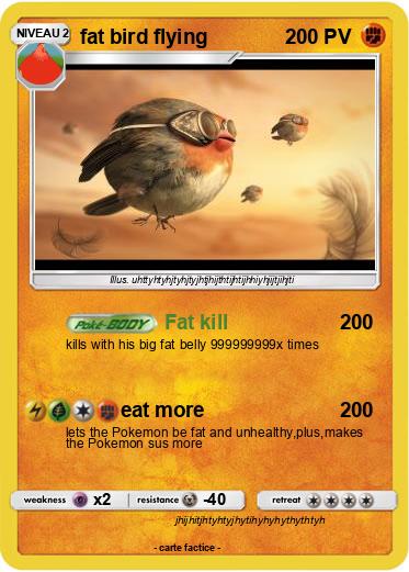 Pokemon fat bird flying