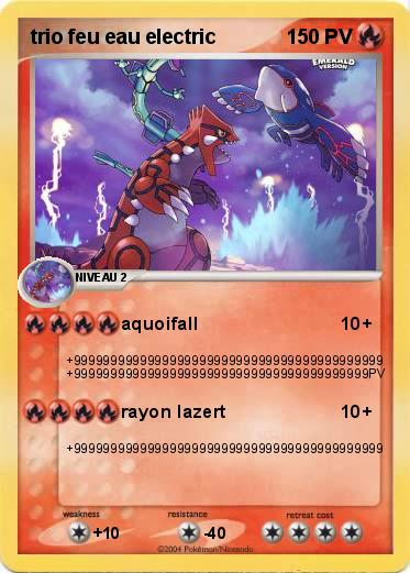 Pokemon trio feu eau electric