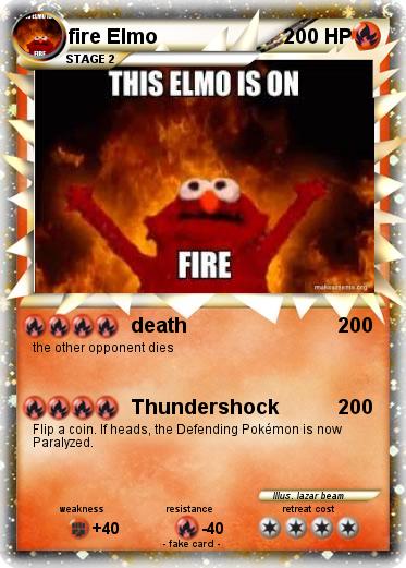 Pokemon fire Elmo