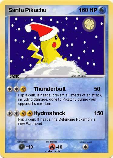 Pokemon Santa Pikachu