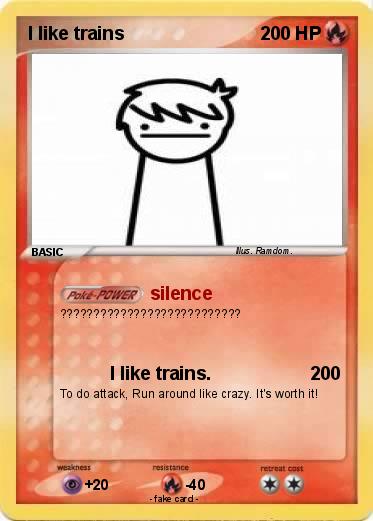 Pokemon I like trains