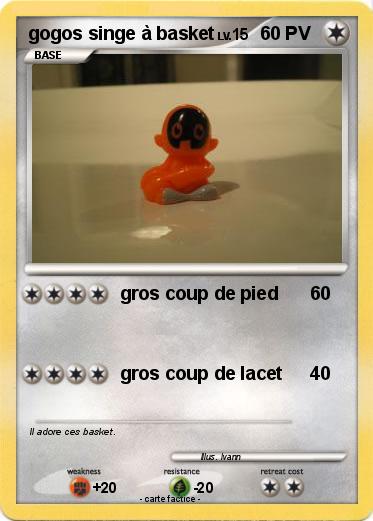Pokemon gogos singe à basket