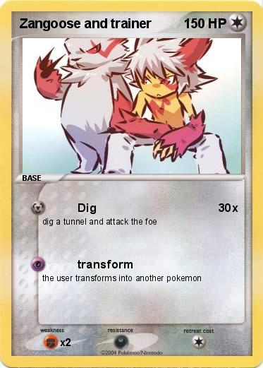 Pokemon Zangoose and trainer