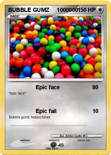 Pokemon BUBBLE GUMZ     1000000