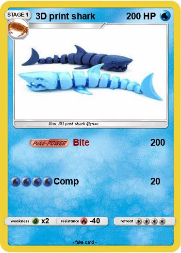Pokemon 3D print shark