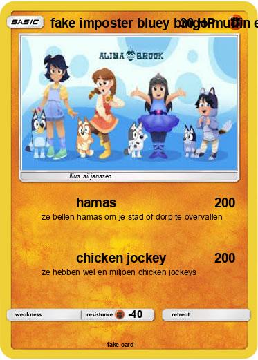 Pokemon fake imposter bluey bingo muffin en socks 2