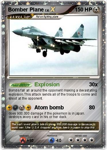 Pokemon Bomber Plane