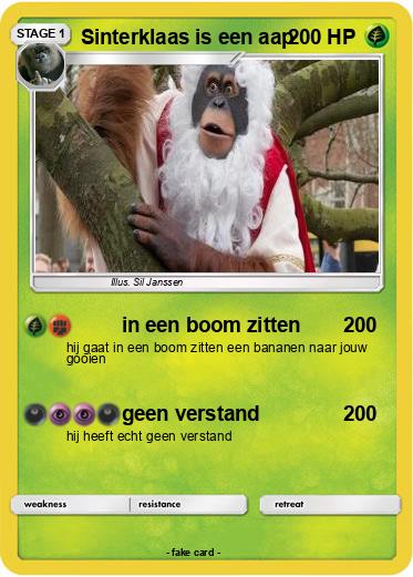 Pokemon Sinterklaas is een aap
