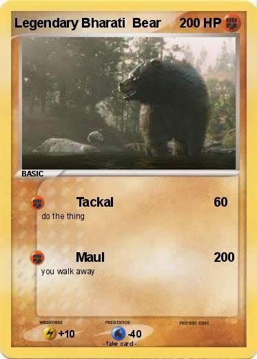 Pokemon Legendary Bharati  Bear