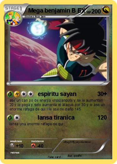 Pokemon Mega benjamin B EX