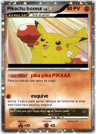 Pokemon Pikachu boxeur