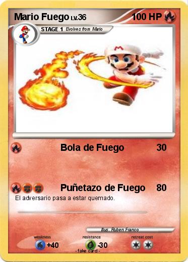 Pokemon Mario Fuego