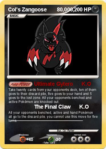 Pokemon Col's Zangoose       80,000,