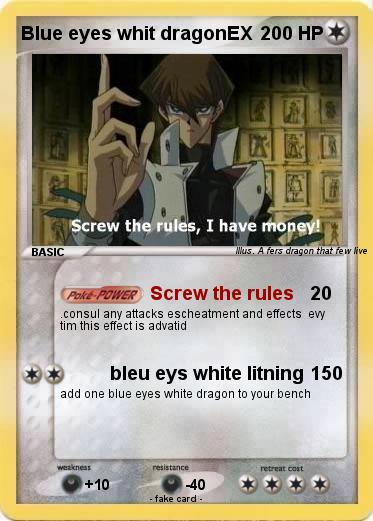 Pokemon Blue eyes whit dragonEX