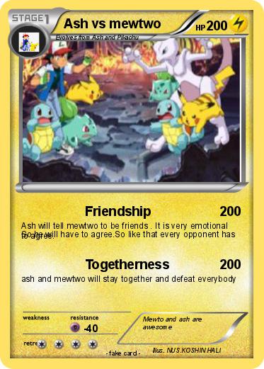 Pokemon Ash vs mewtwo