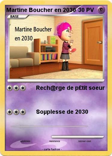 Pokemon Martine Boucher en 2030
