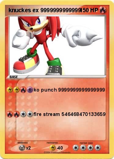Pokemon knuckes ex 9999999999999
