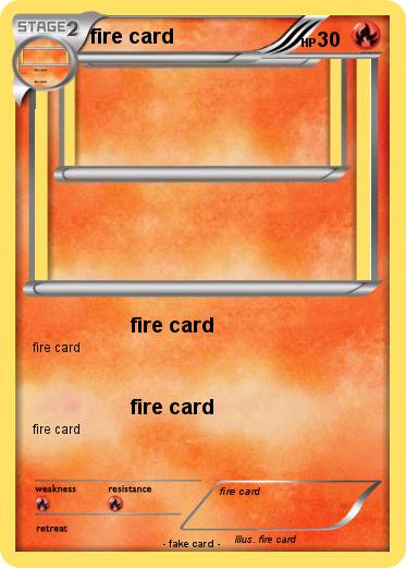 Pokemon fire card