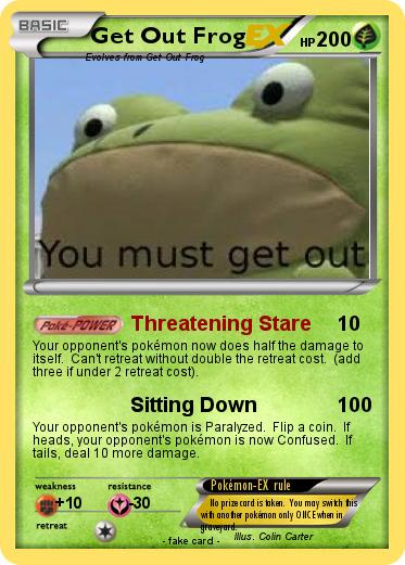 Pokemon Get Out Frog