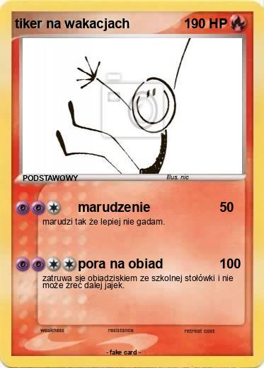 Pokemon tiker na wakacjach