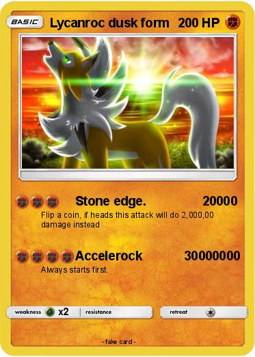 Pokemon Lycanroc dusk form