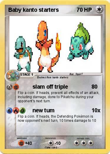 Pokemon Baby kanto starters