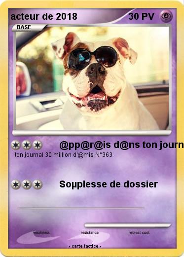 Pokemon acteur de 2018