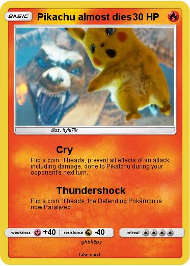 Pokemon Pikachu almost dies