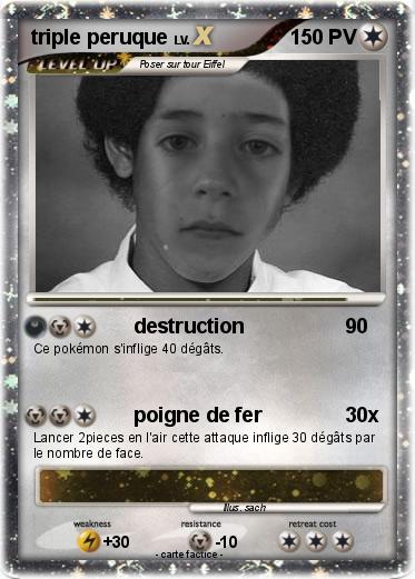 Pokemon triple peruque