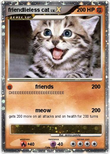 Pokemon friendlieless cat
