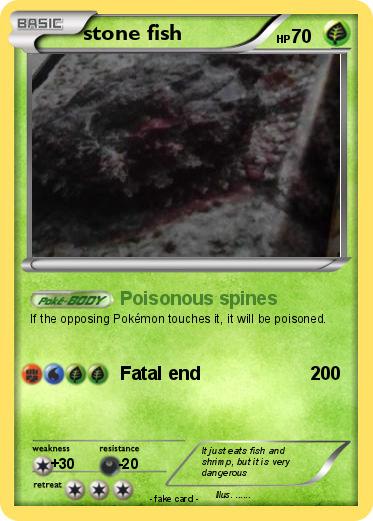 Pokemon stone fish