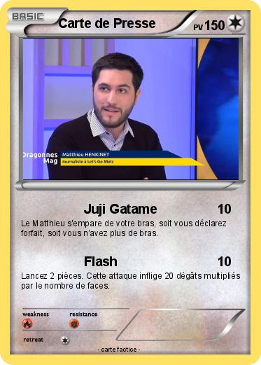 Pokemon Carte de Presse
