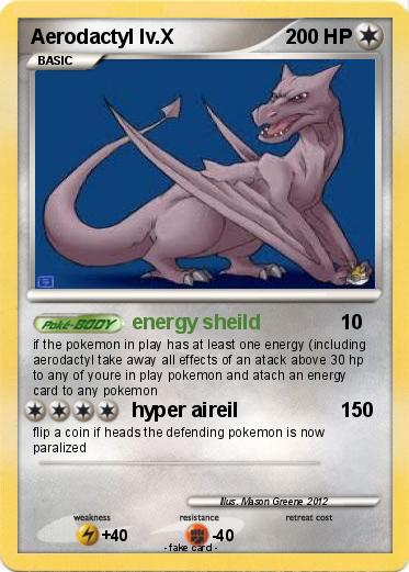 Pokemon Aerodactyl lv.X