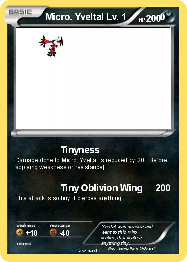 Pokemon Micro. Yveltal Lv. 1             0