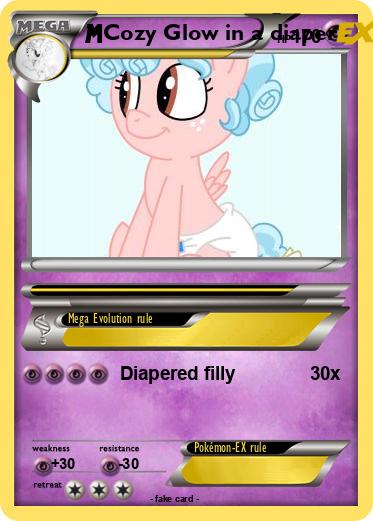 Pokemon Cozy Glow in a diaper