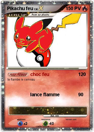Pokemon Pikachu feu