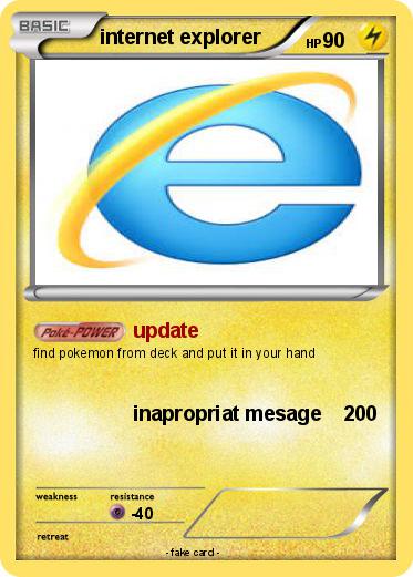Pokemon internet explorer