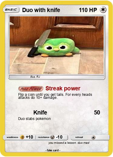 Pokemon Duo with knife