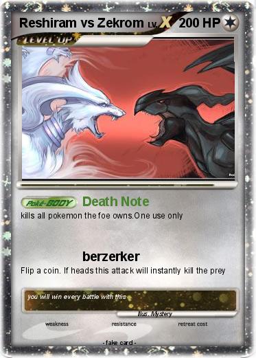 Pokemon Reshiram vs Zekrom