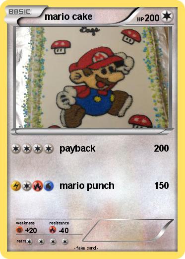 Pokemon mario cake