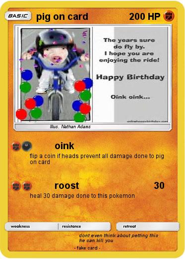 Pokemon pig on card