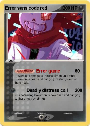 Pokemon Error sans code red