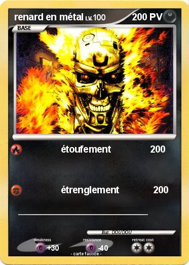 Pokemon renard en métal